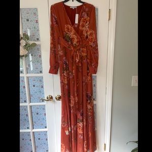 Baltic Born Lydia Rust Floral Maxi Dress
